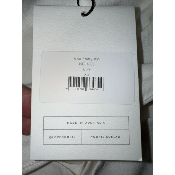 Nookie Viva 2 Way Mini Dress Ivory Cream Halter Bodycon Back Zip NWT XS $299 MSR - Picture 5 of 14